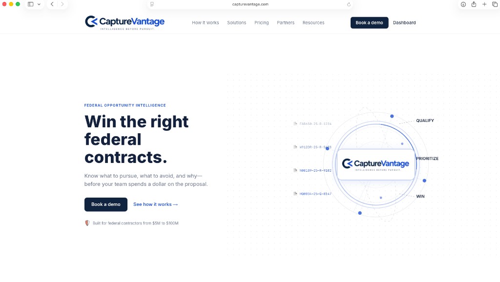 CaptureVantage — federal opportunity intelligence for contractors