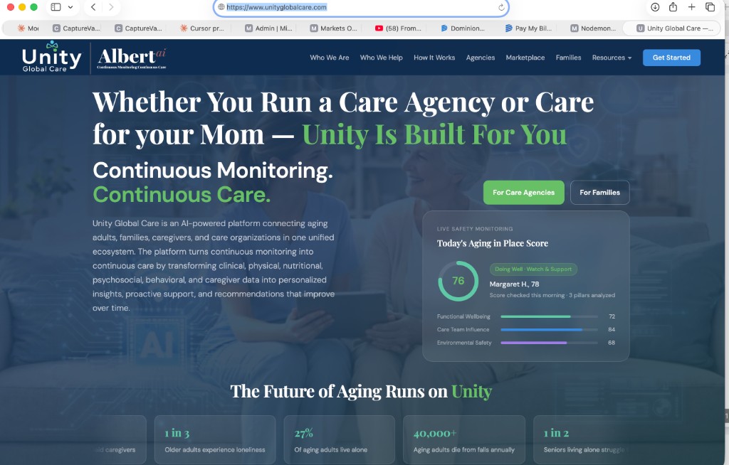 Unity Global Care — AI-powered aging-in-place platform